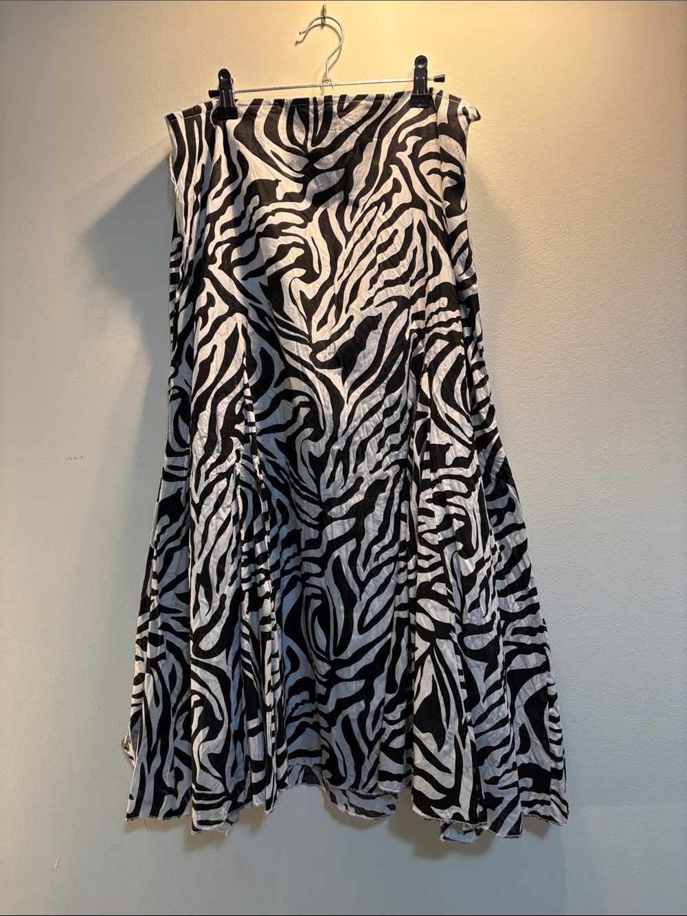 Jessica Black and White Zebra Maxi Skirt